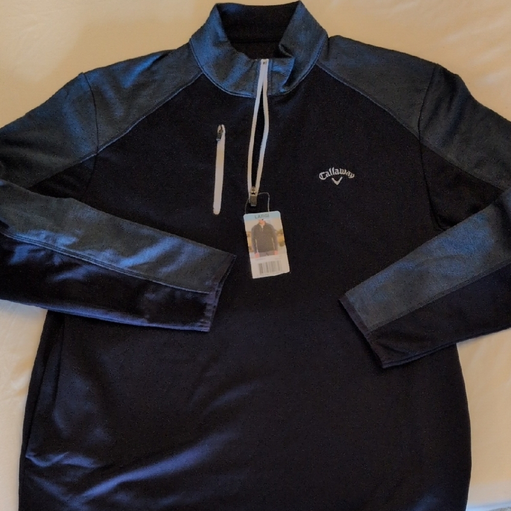 Callaway Men's Dark Blue Zip-Up Sweater